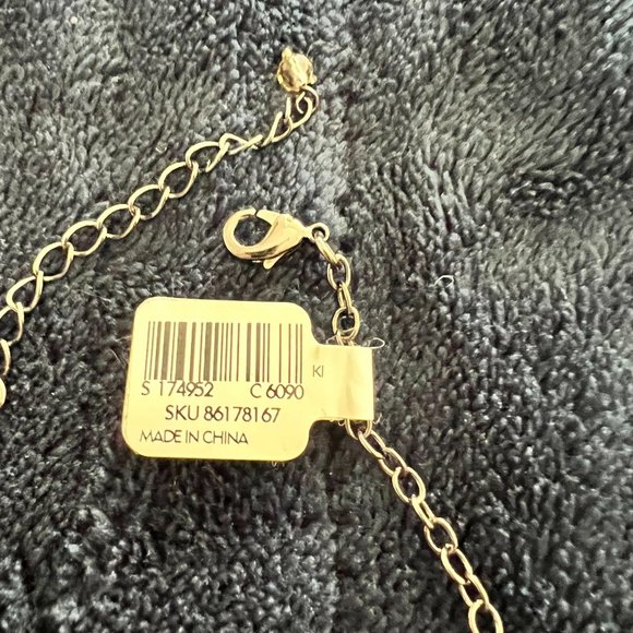 LOFT Black Crystals & Rhinestone Ball Necklace - Adjustable 17 - 19 inches - Picture 2 of 4